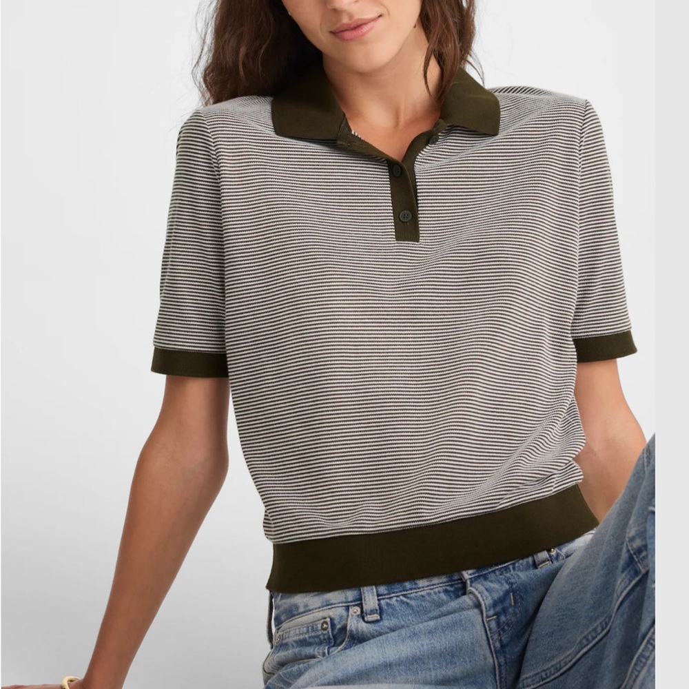 Madewell Striped shrunken Polo Tee